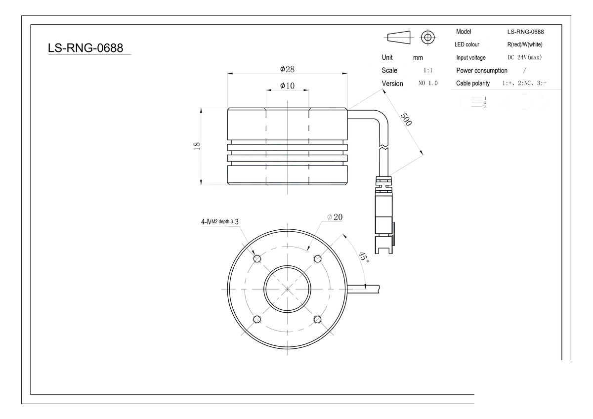 LS-RNG-0688 dimensions (mm)
