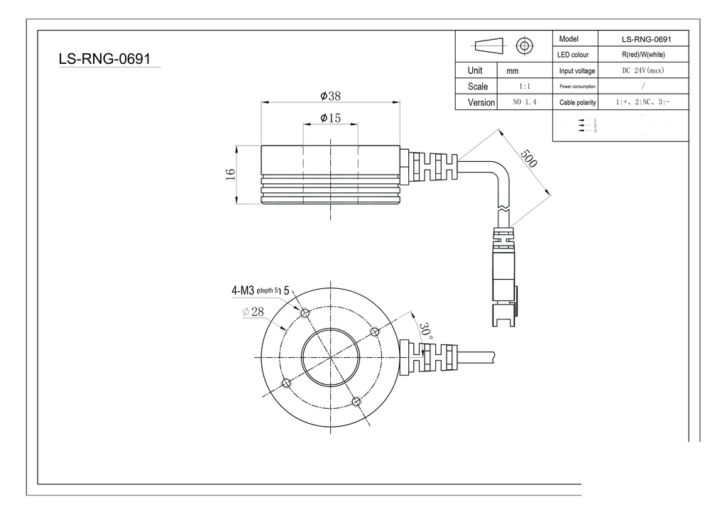 LS-RNG-0691 dimensions (mm)