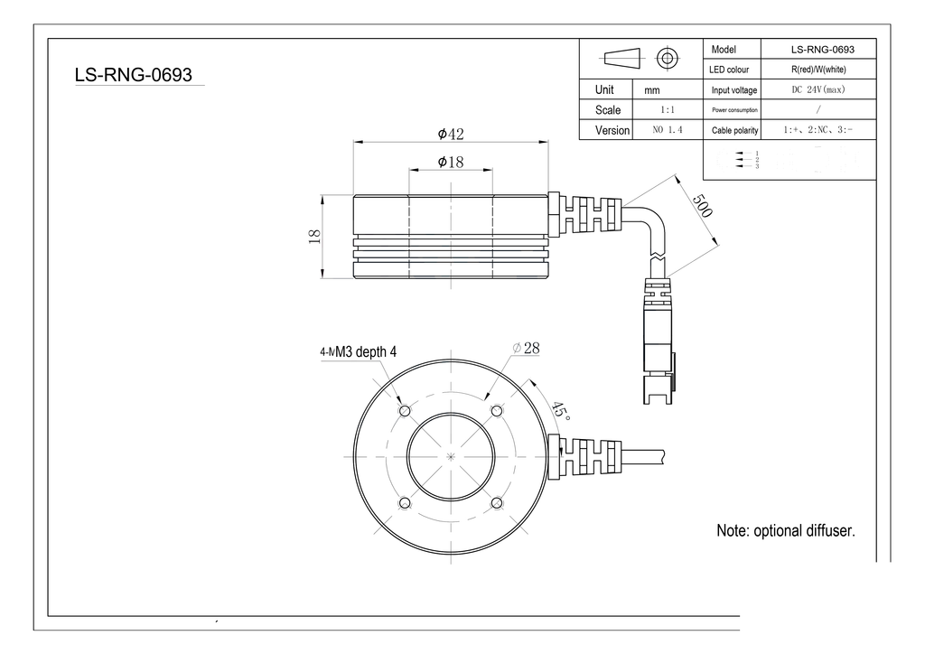 LS-RNG-0693 dimensions (mm)