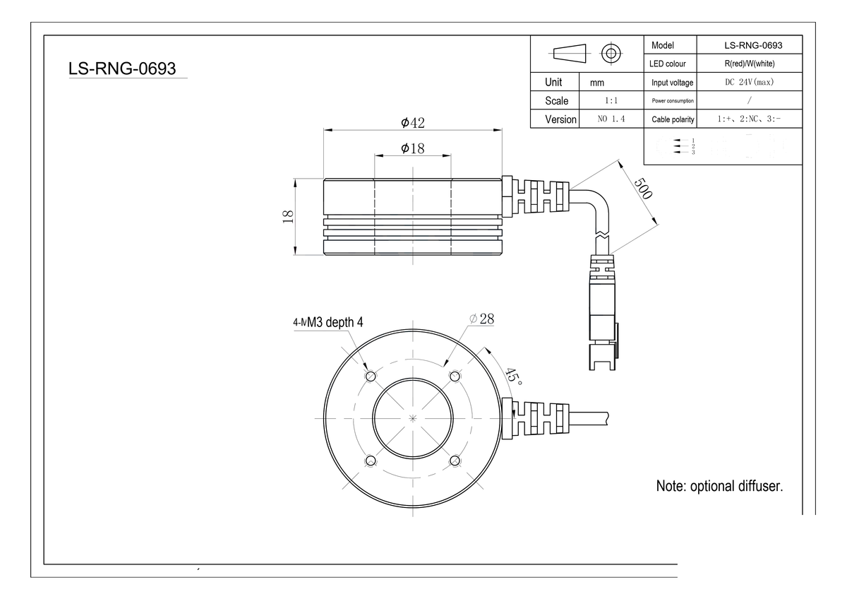 LS-RNG-0693 dimensions (mm)