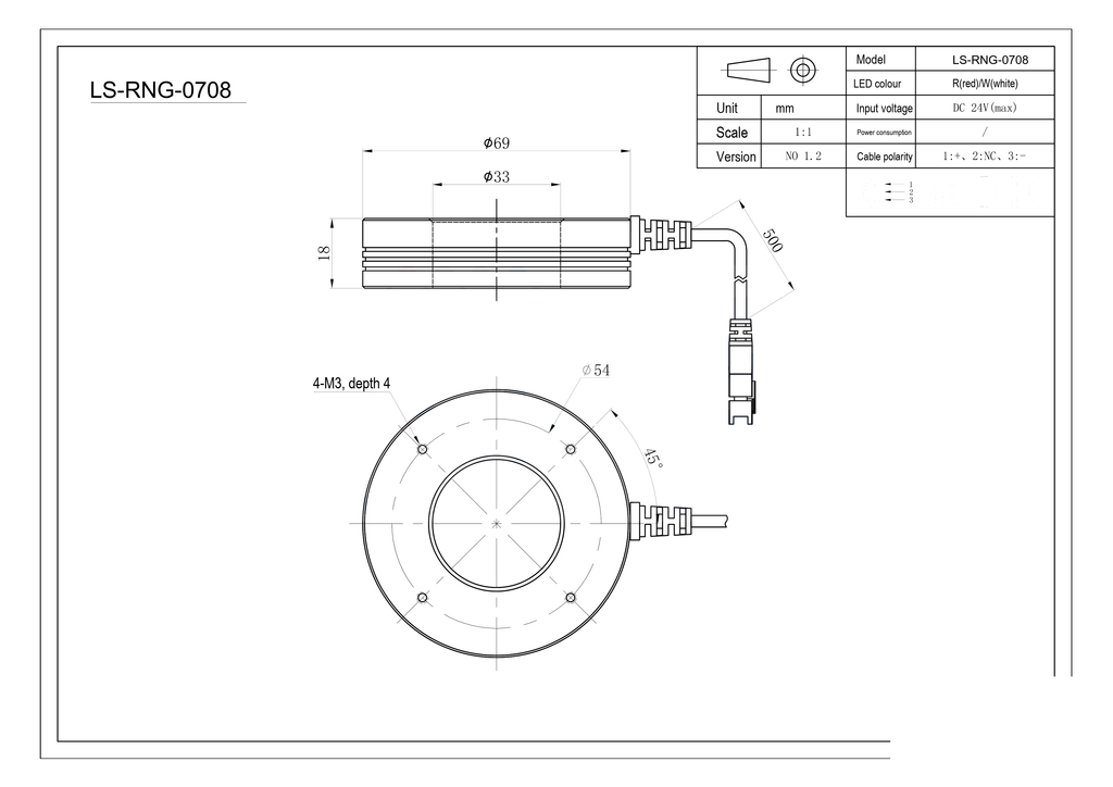 LS-RNG-0708 dimensions (mm)