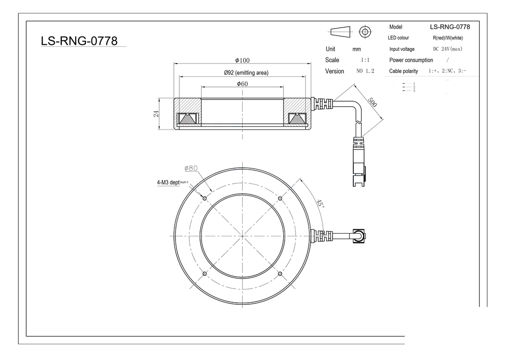 LS-RNG-0778 dimensions (mm)