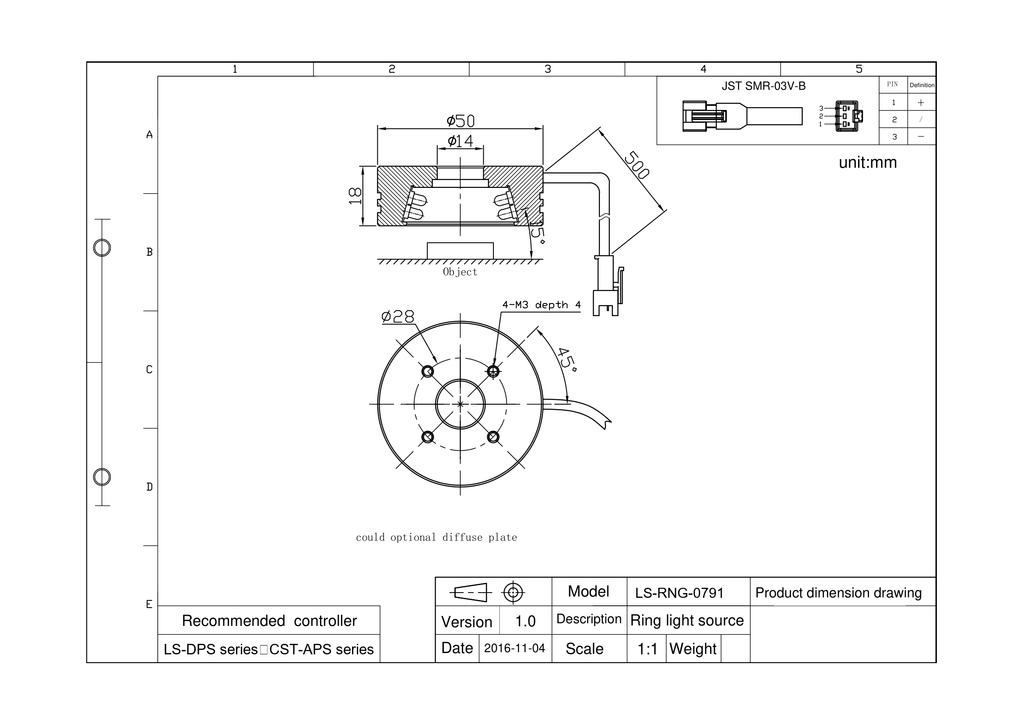 LS-RNG-0791 dimensions (mm)