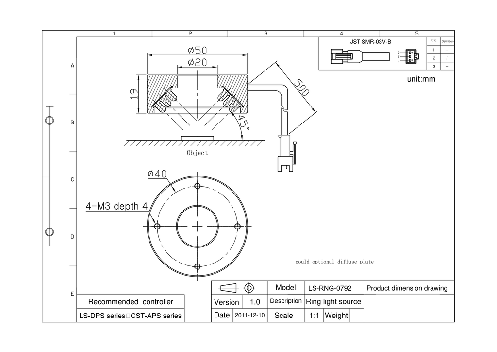 LS-RNG-0792 dimensions (mm)