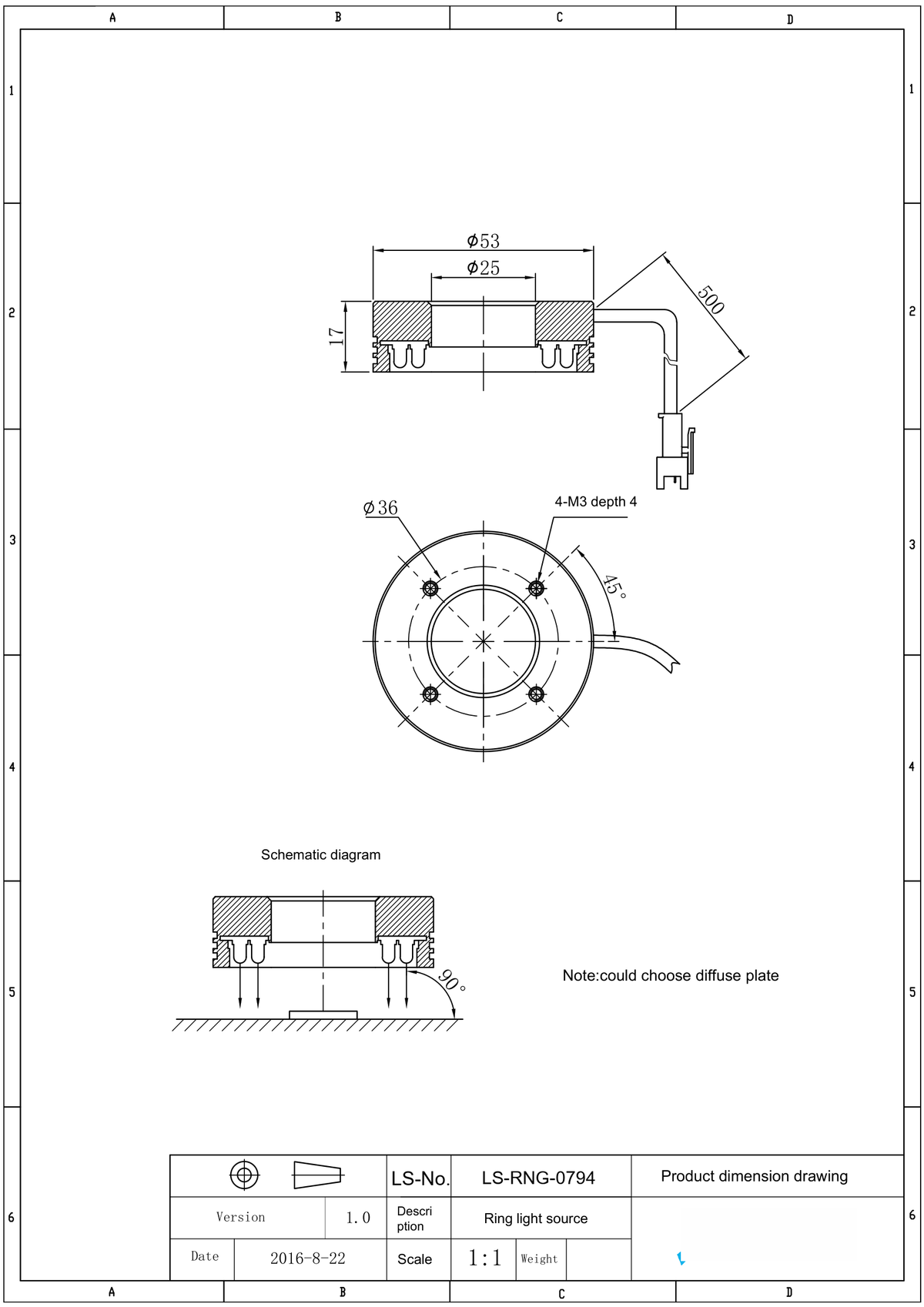 LS-RNG-0794 dimensions (mm)