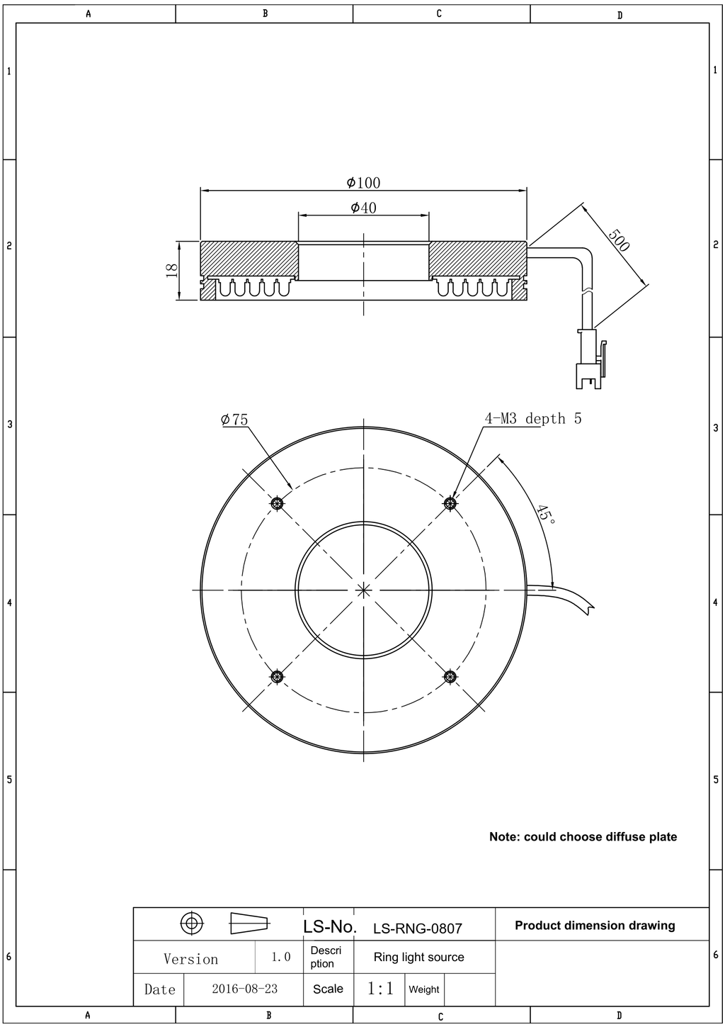 LS-RNG-0807 dimensions (mm)