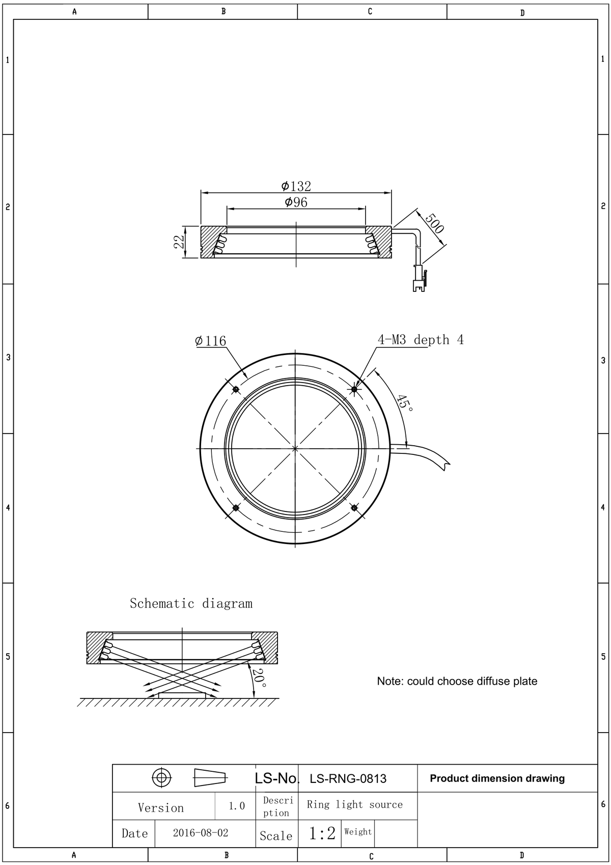 LS-RNG-0813 dimensions (mm)