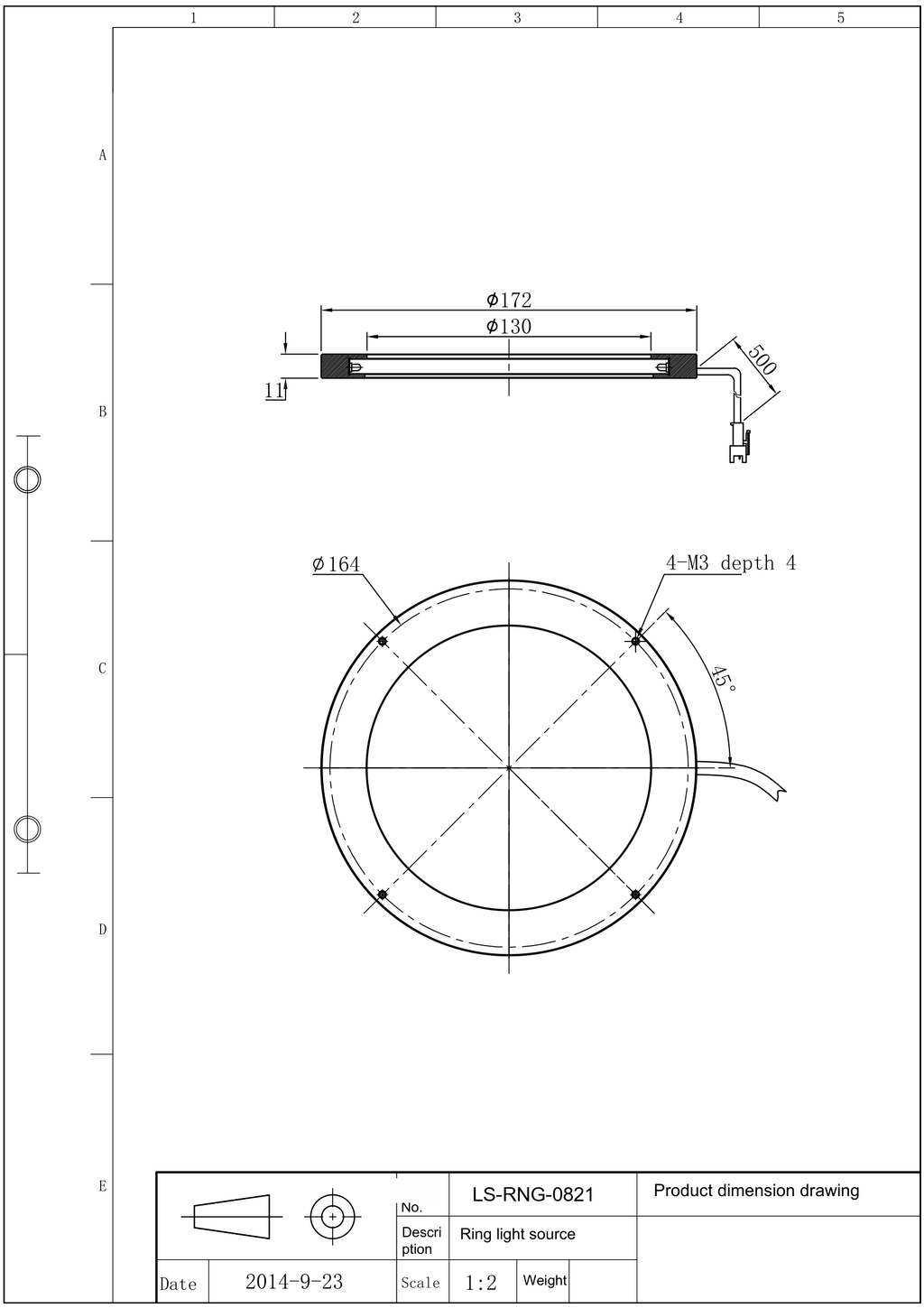LS-RNG-0821 dimensions (mm)