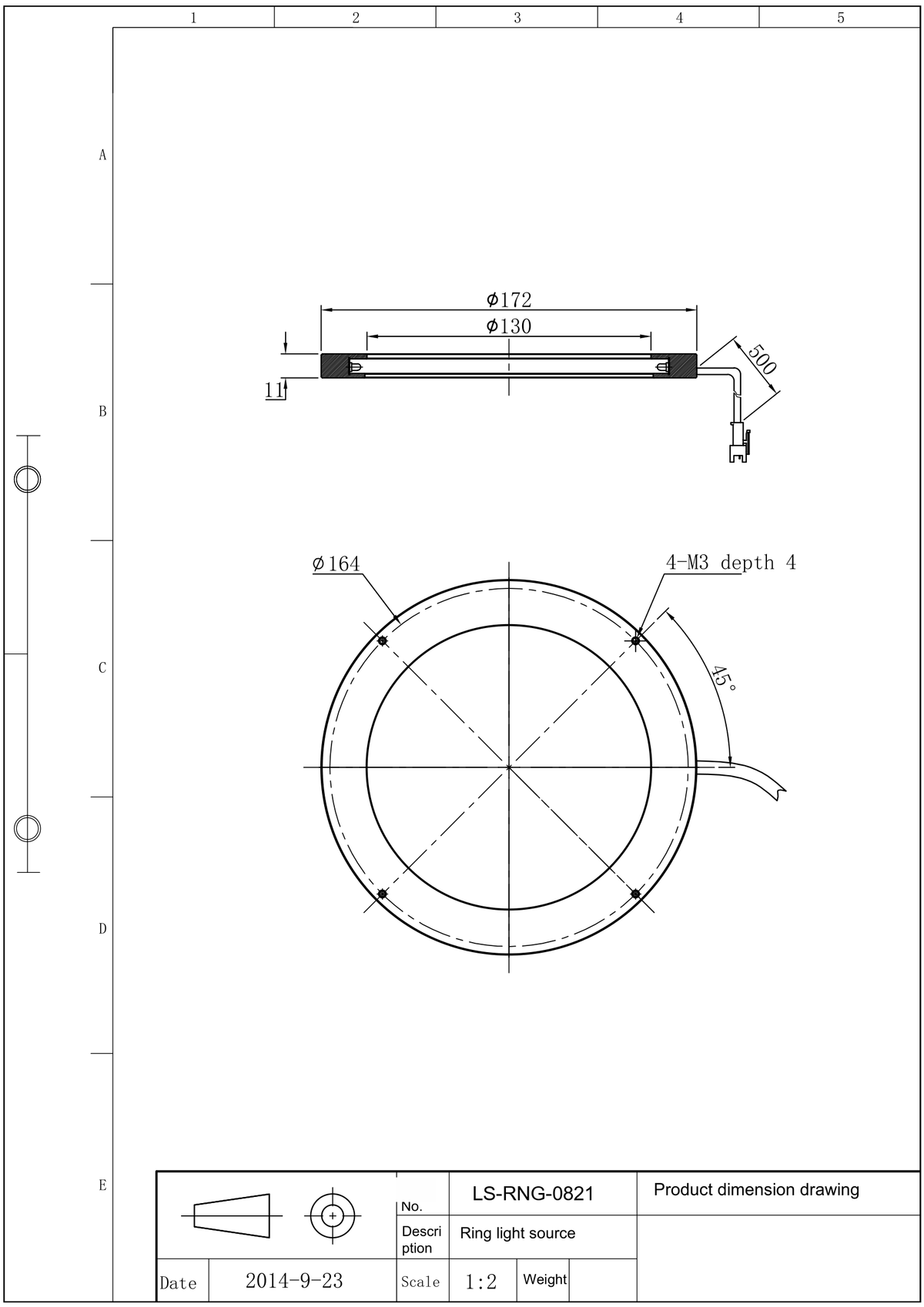 LS-RNG-0821 dimensions (mm)