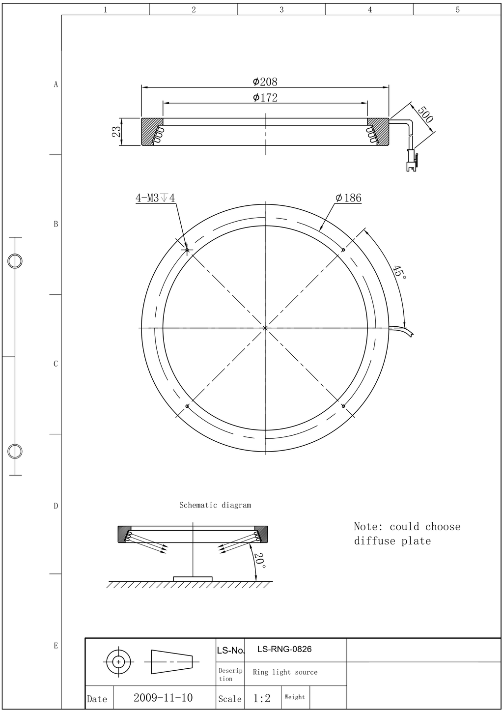 LS-RNG-0826 dimensions (mm)