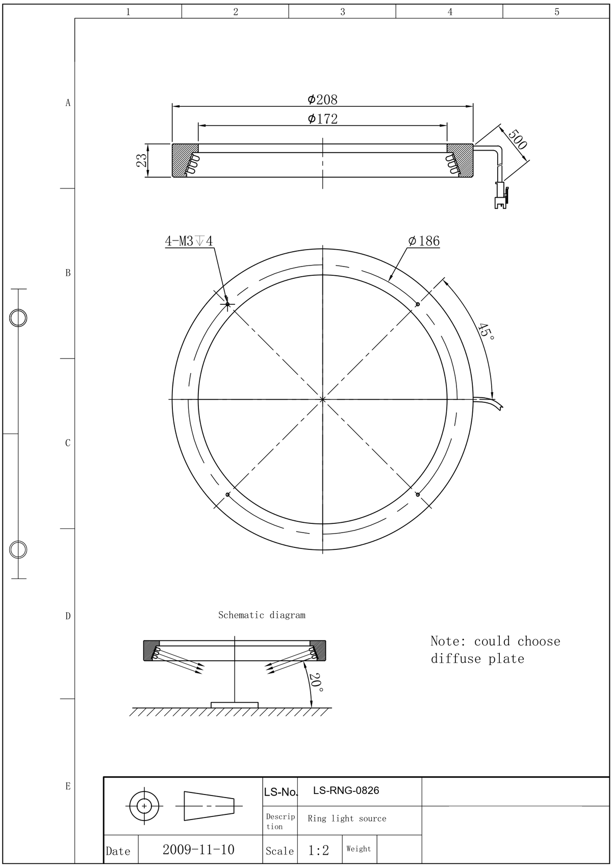 LS-RNG-0826 dimensions (mm)