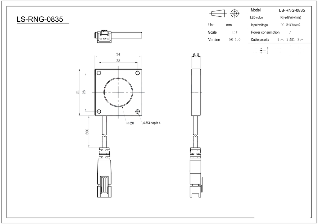 LS-RNG-0835 dimensions (mm)