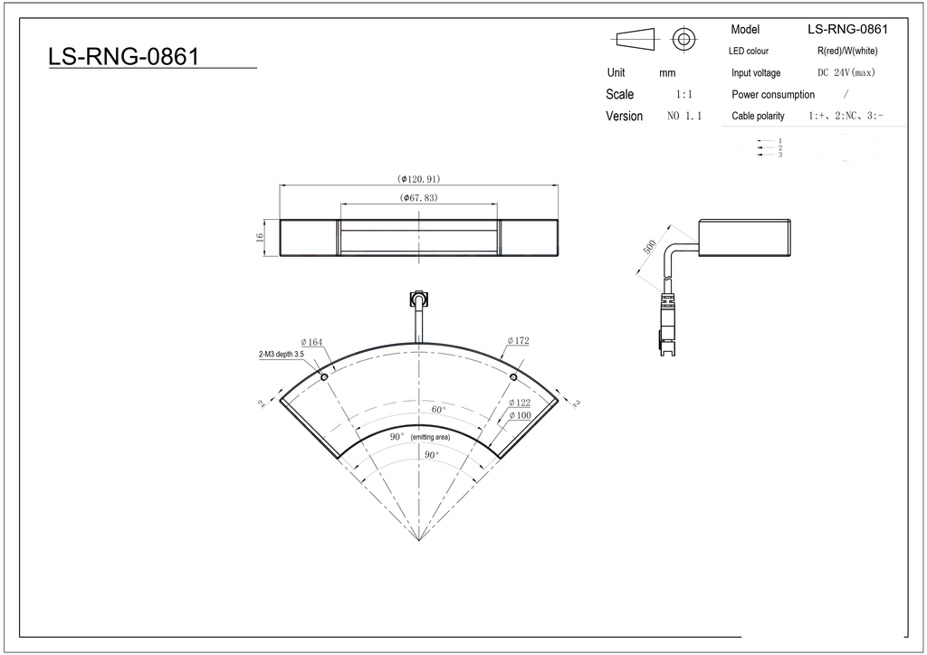 LS-RNG-0861 dimensions (mm)