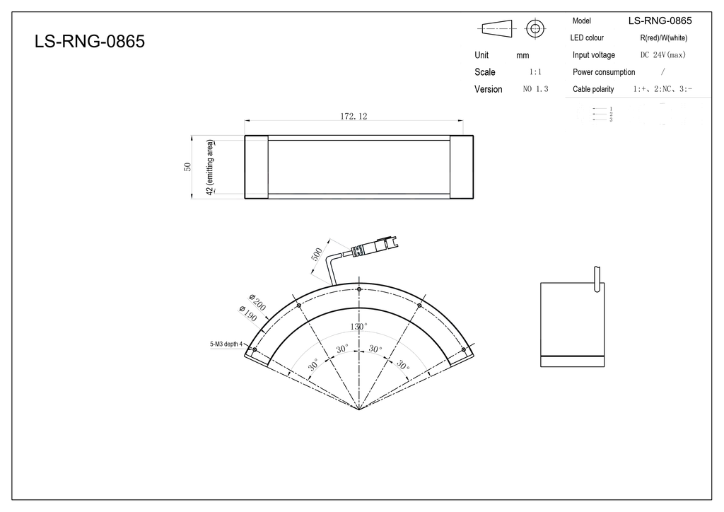 LS-RNG-0865 dimensions (mm)