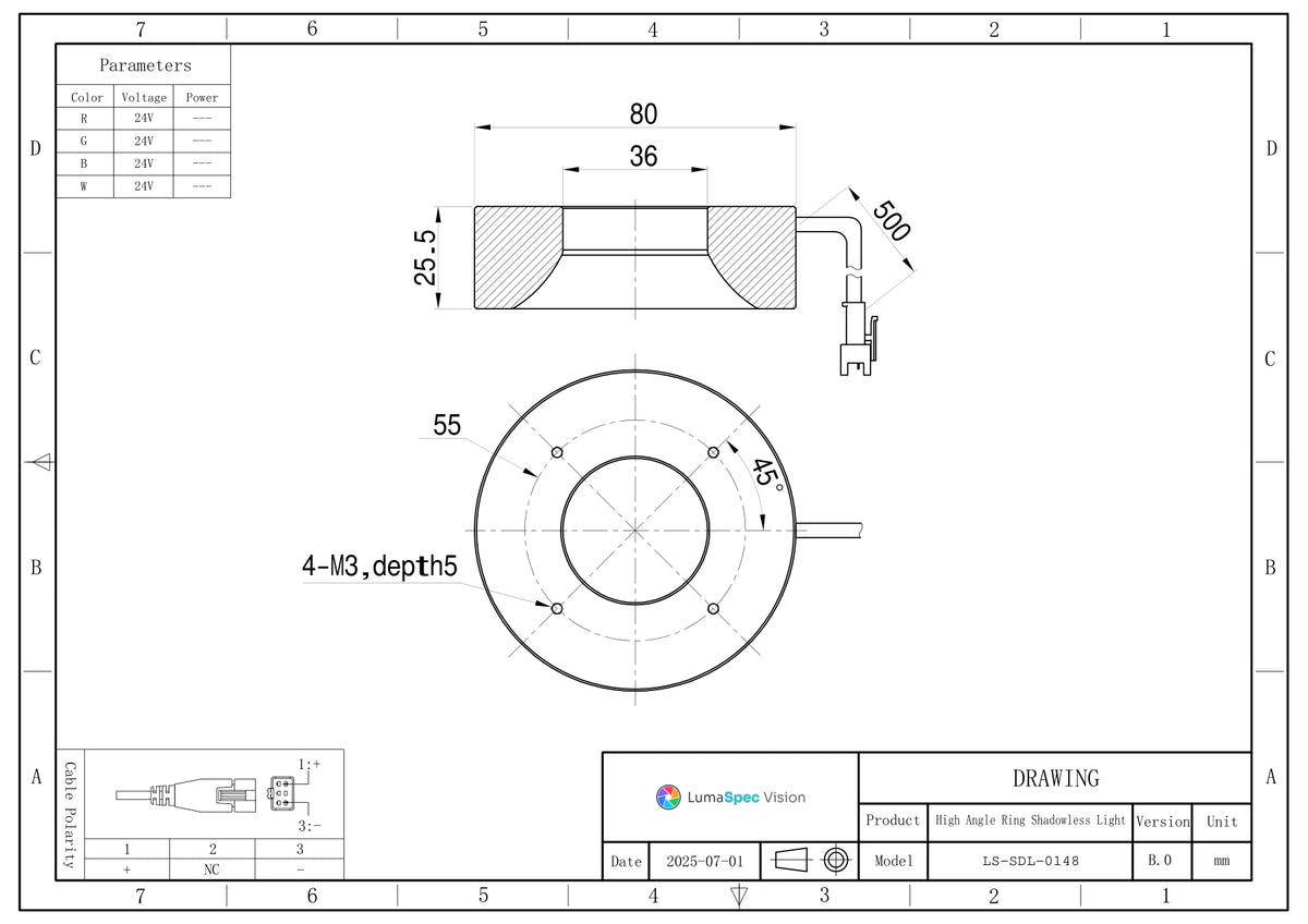 LS-SDL-0148 dimensions (mm)