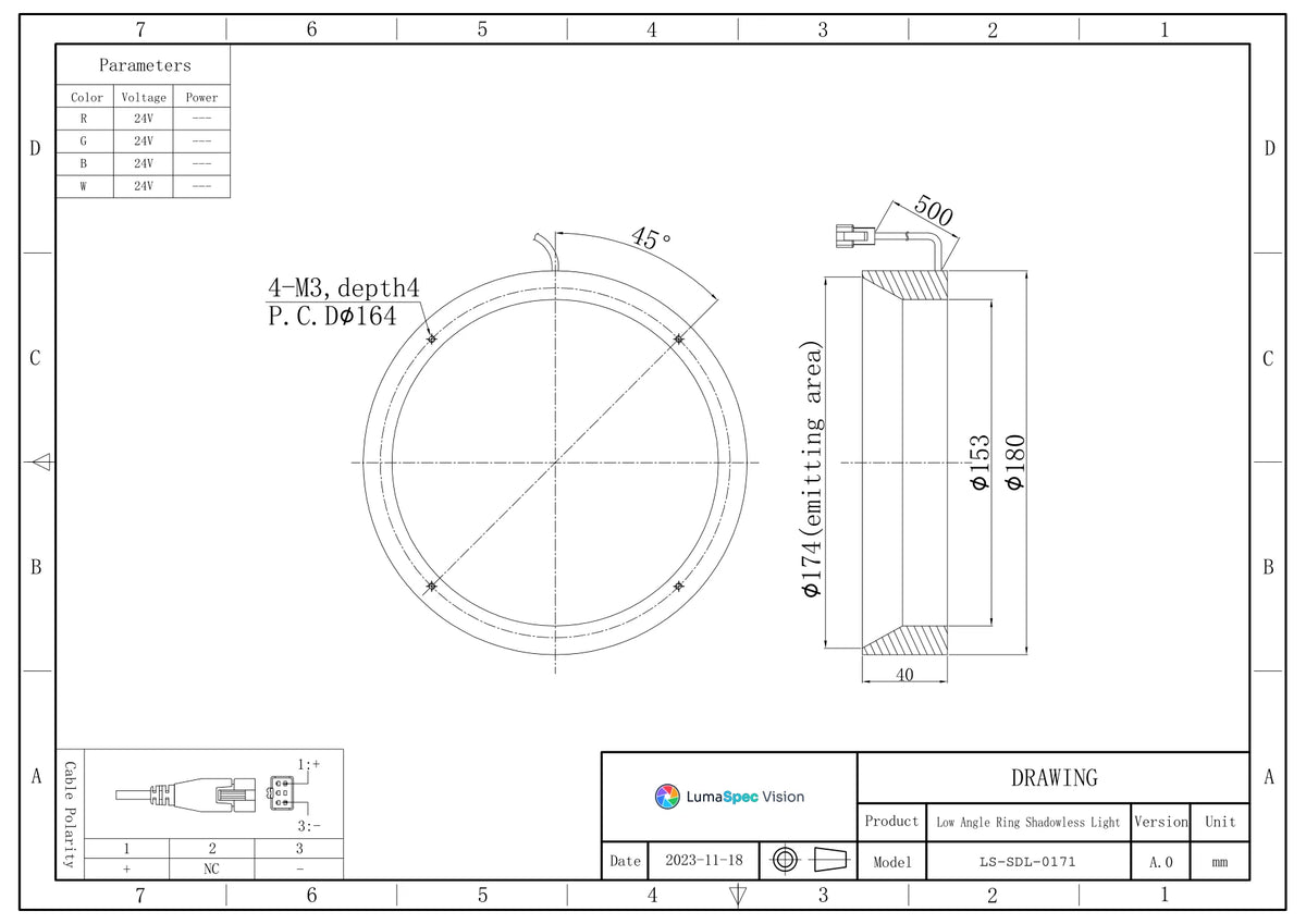 LS-SDL-0171 dimensions (mm)