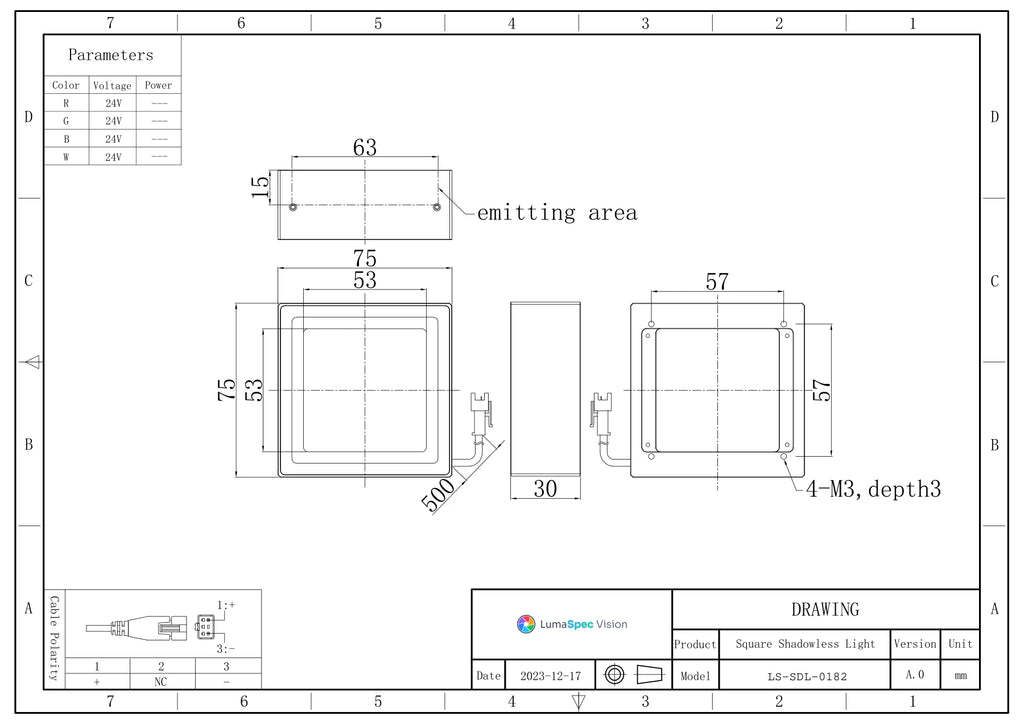 LS-SDL-0182 dimensions (mm)