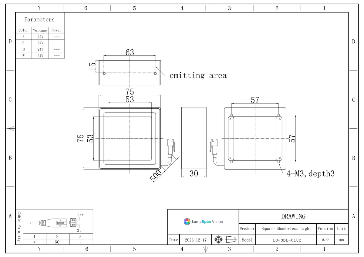 LS-SDL-0182 dimensions (mm)