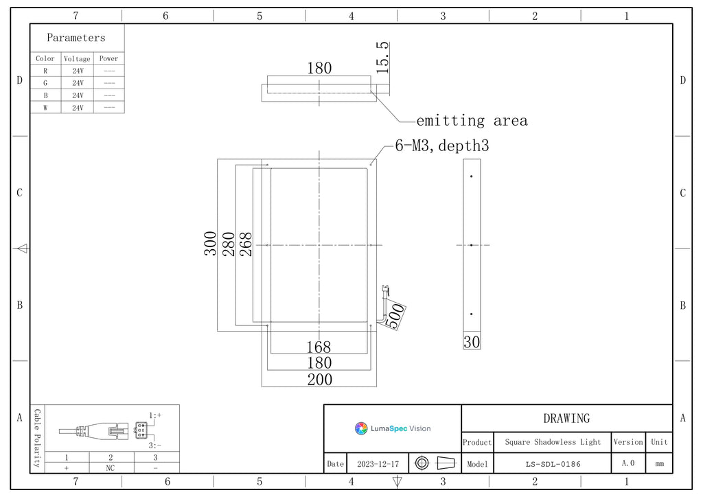 LS-SDL-0186 dimensions (mm)