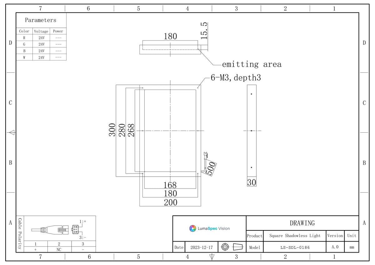 LS-SDL-0186 dimensions (mm)