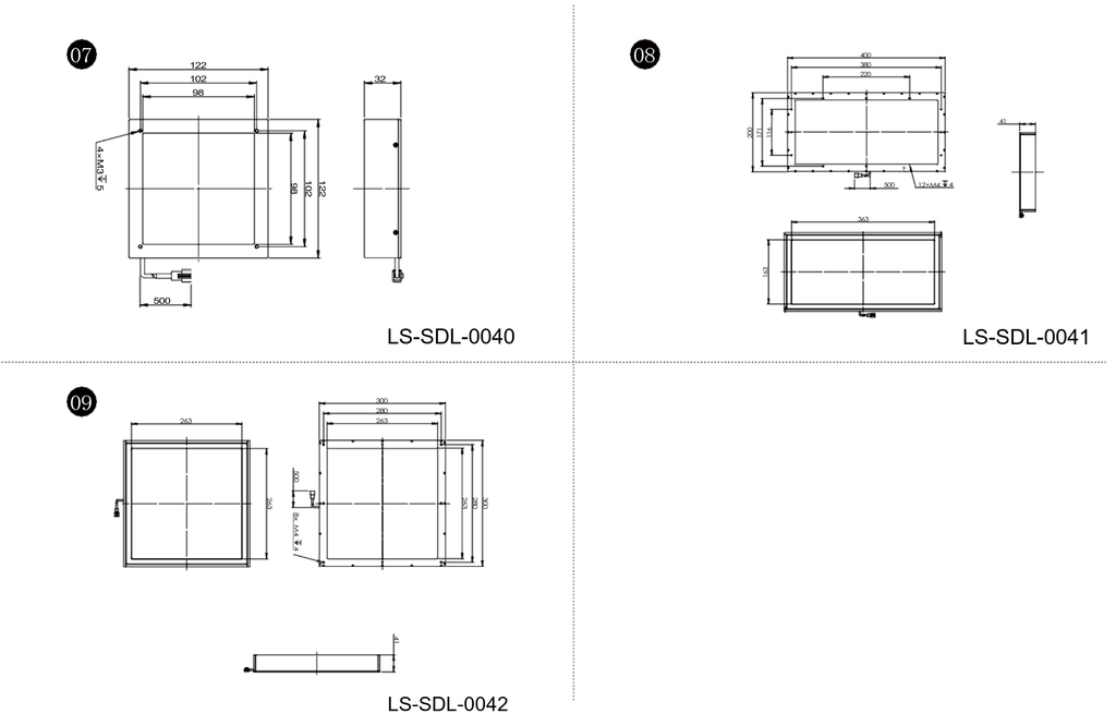 LS-SDL-0040 dimensions (mm)