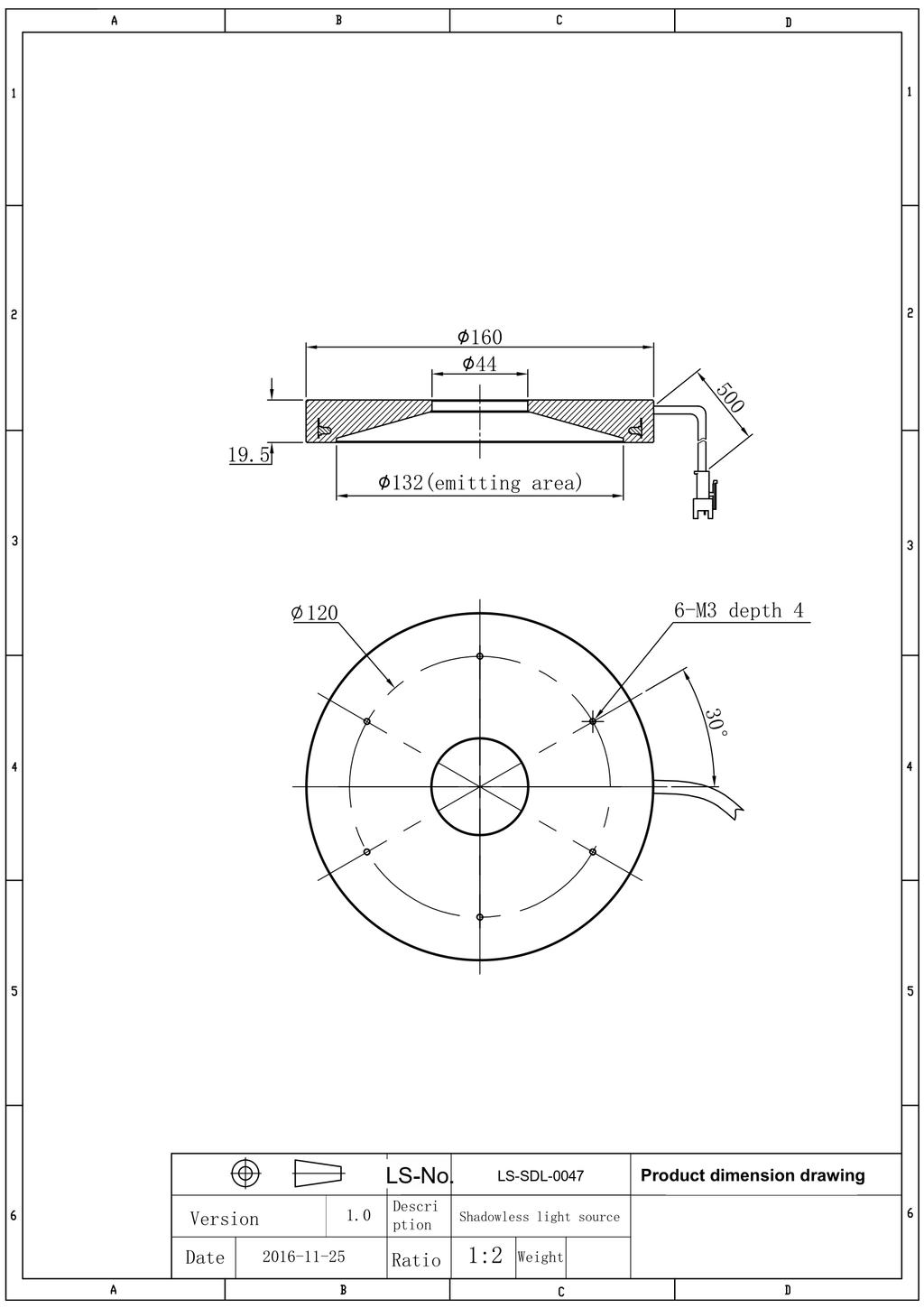 LS-SDL-0047 dimensions (mm)