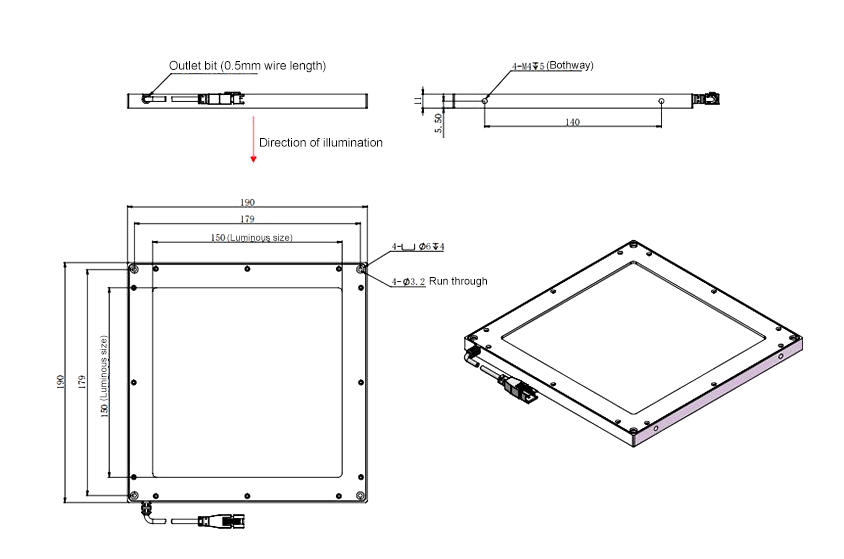 LS-SDL-0050 dimensions (mm)