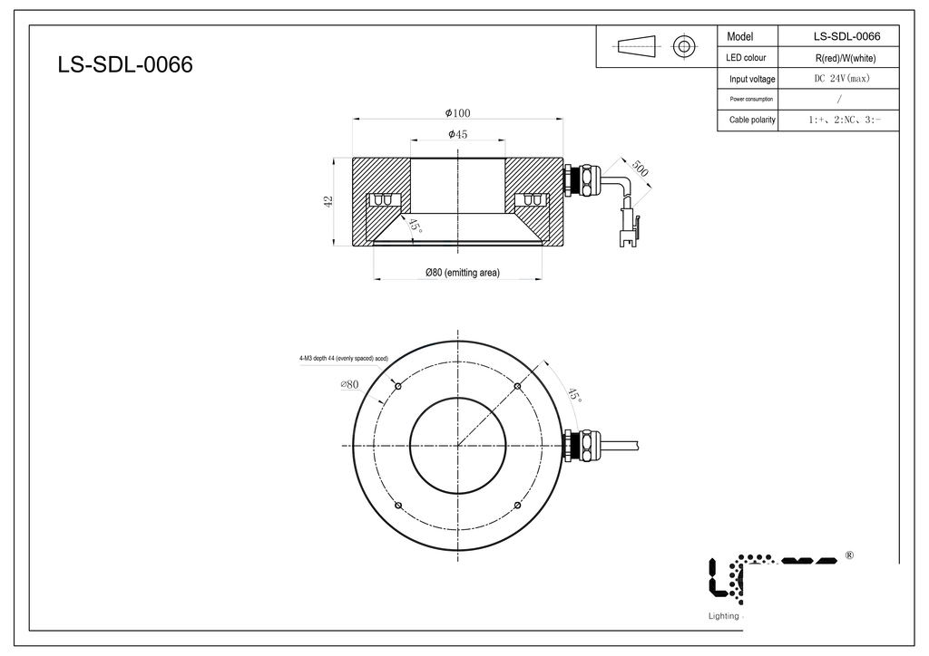 LS-SDL-0066 dimensions (mm)
