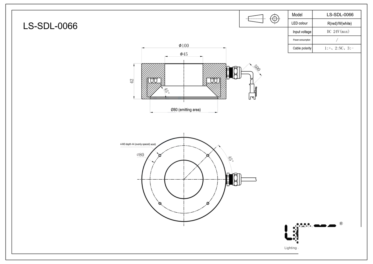 LS-SDL-0066 dimensions (mm)
