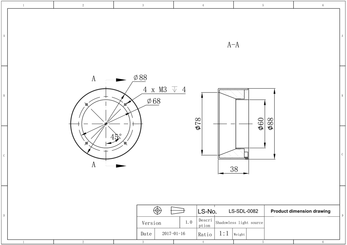 LS-SDL-0082 dimensions (mm)