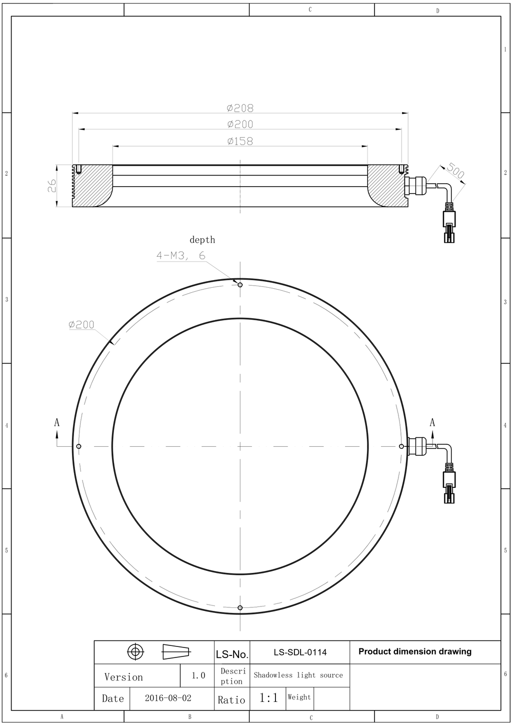 LS-SDL-0114 dimensions (mm)