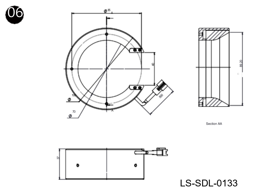 100 mm dia. non-standard shadowless lights (LS-SDL-0133)