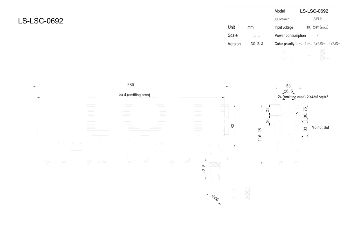 LS-LSC-0692 dimensions (mm)
