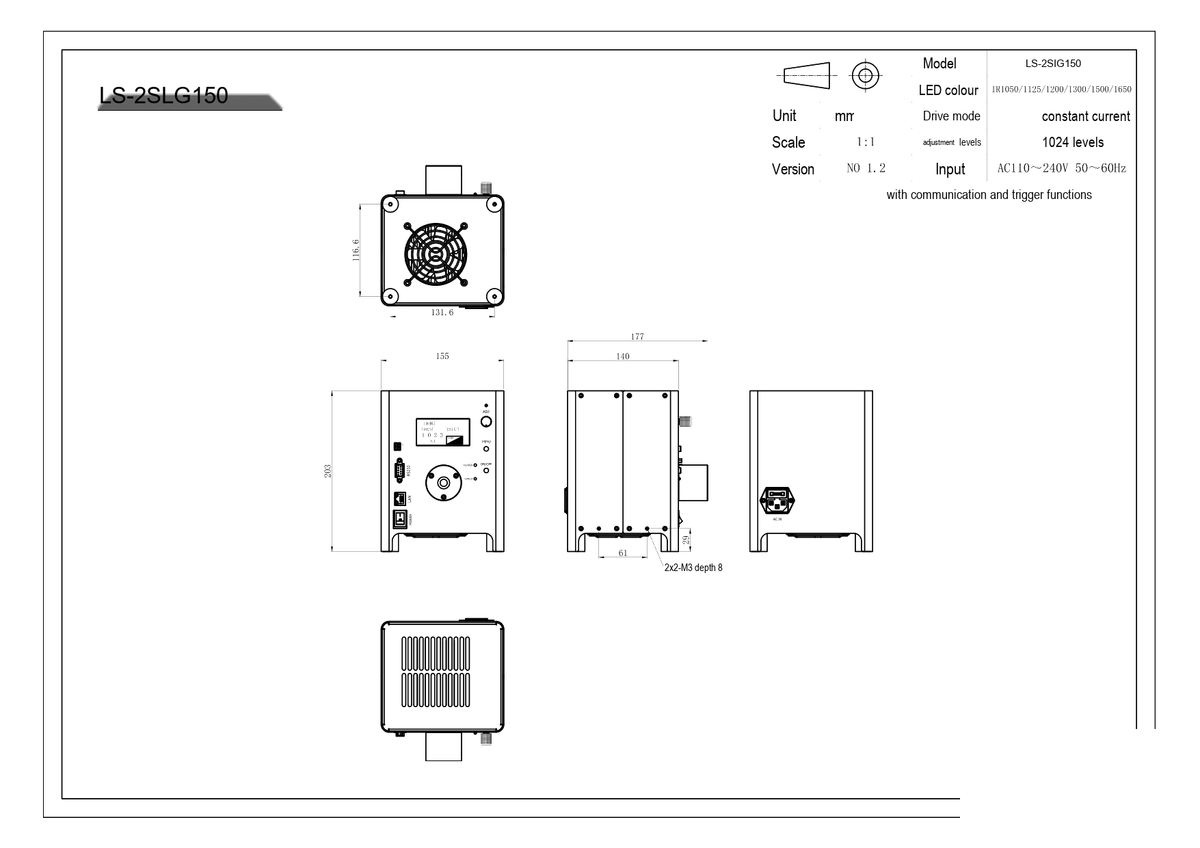LS-SPC-0008 dimensions (mm)