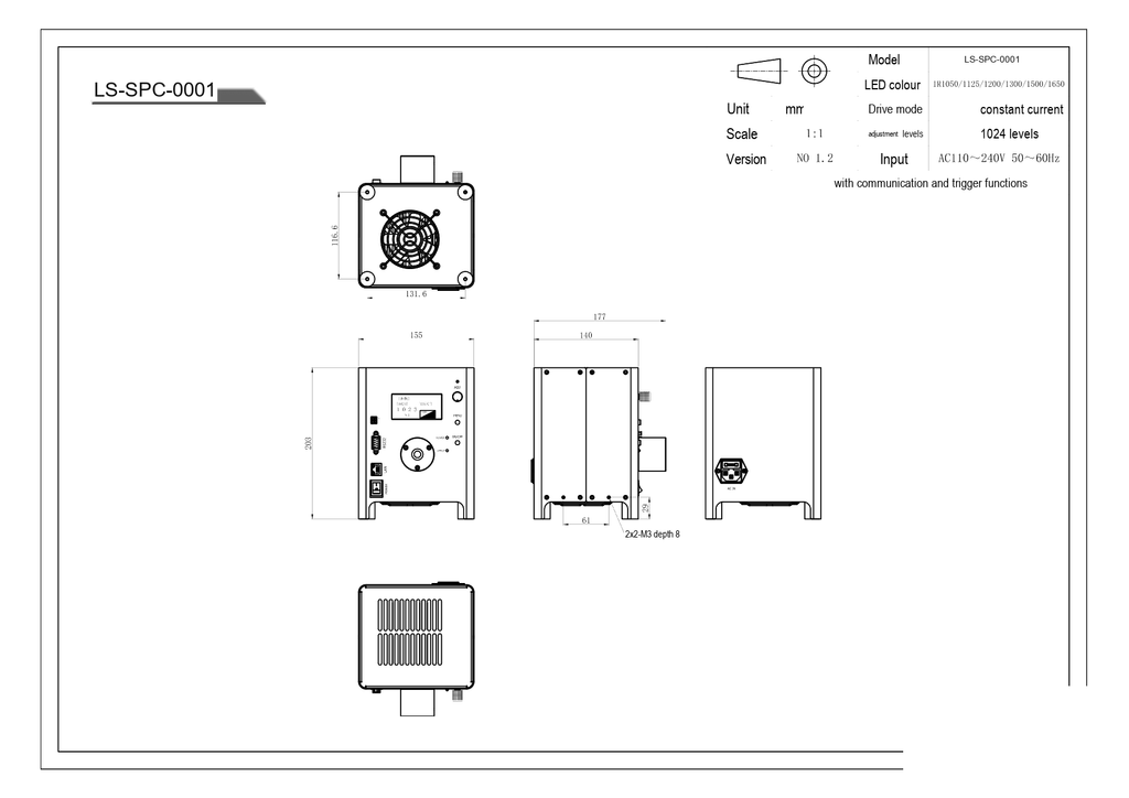 LS-SPC-0008 dimensions (mm)