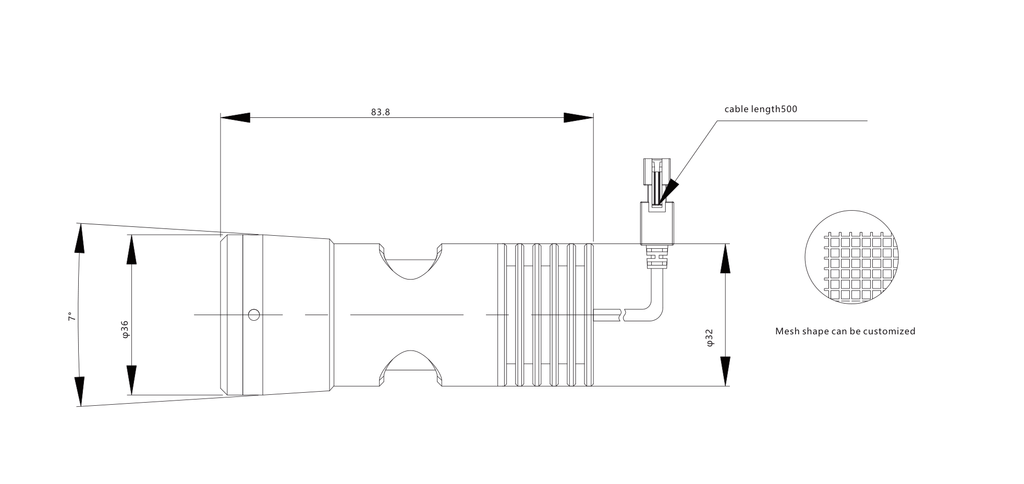 LS-SPC-0105 dimensions (mm)