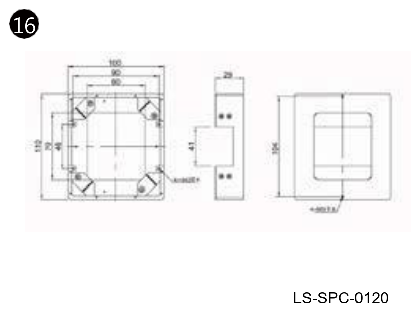 LS-SPC-0120 dimensions (mm)