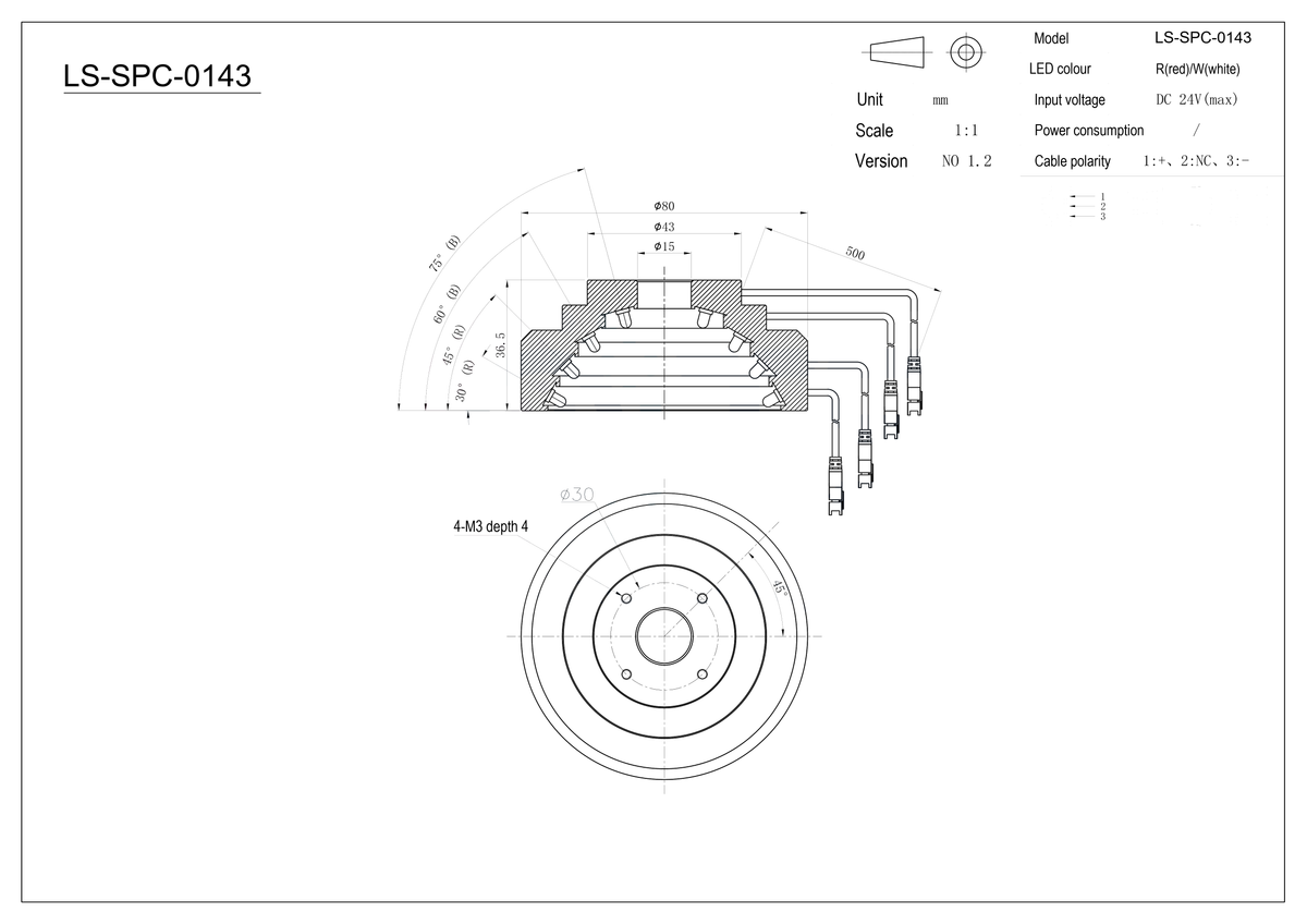 LS-SPC-0143 dimensions (mm)
