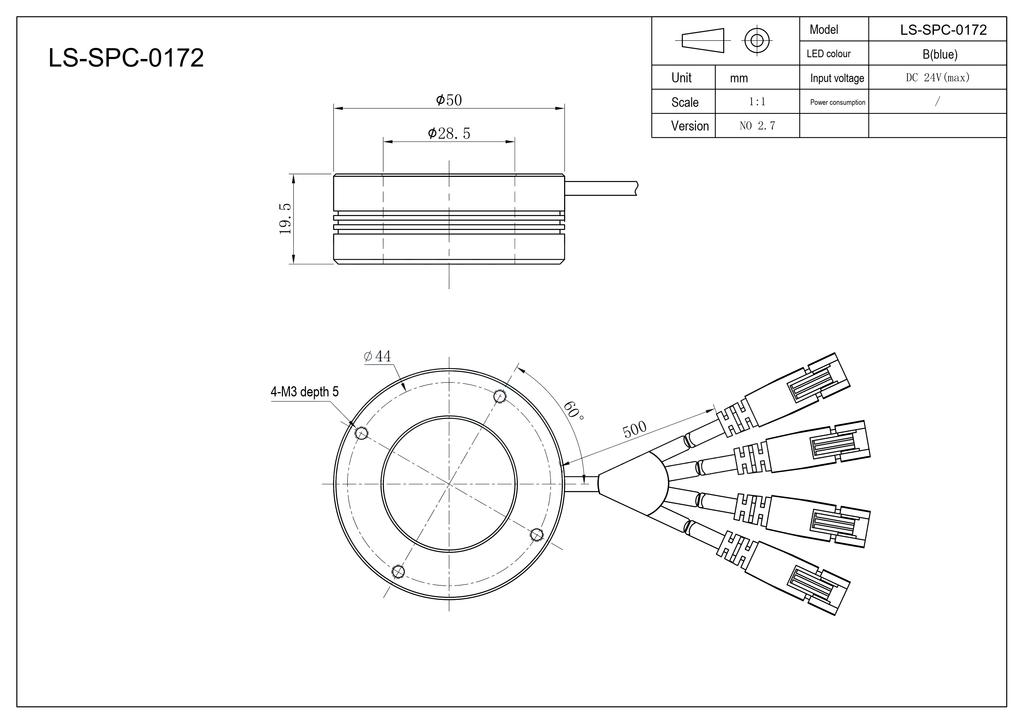 LS-SPC-0172 dimensions (mm)