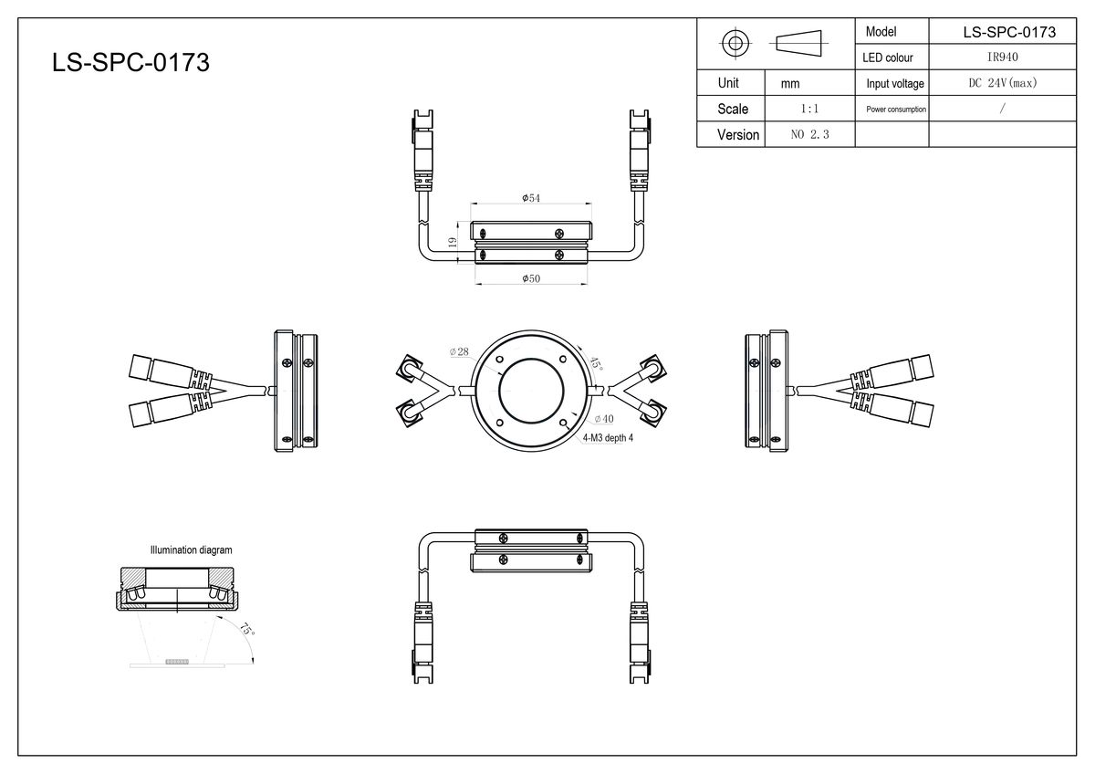 LS-SPC-0173 dimensions (mm)
