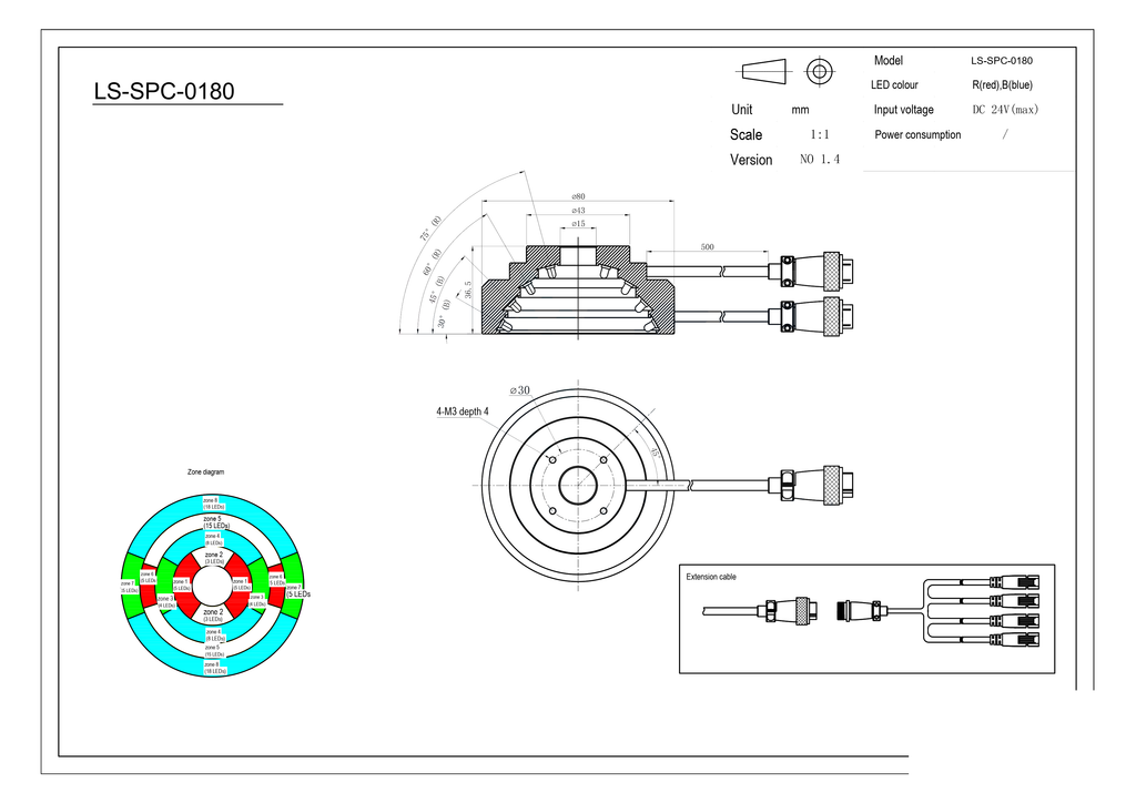 LS-SPC-0180 dimensions (mm)