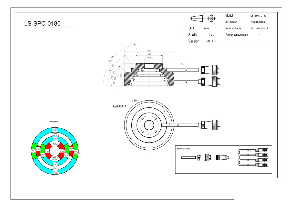 LS-SPC-0180 dimensions (mm)