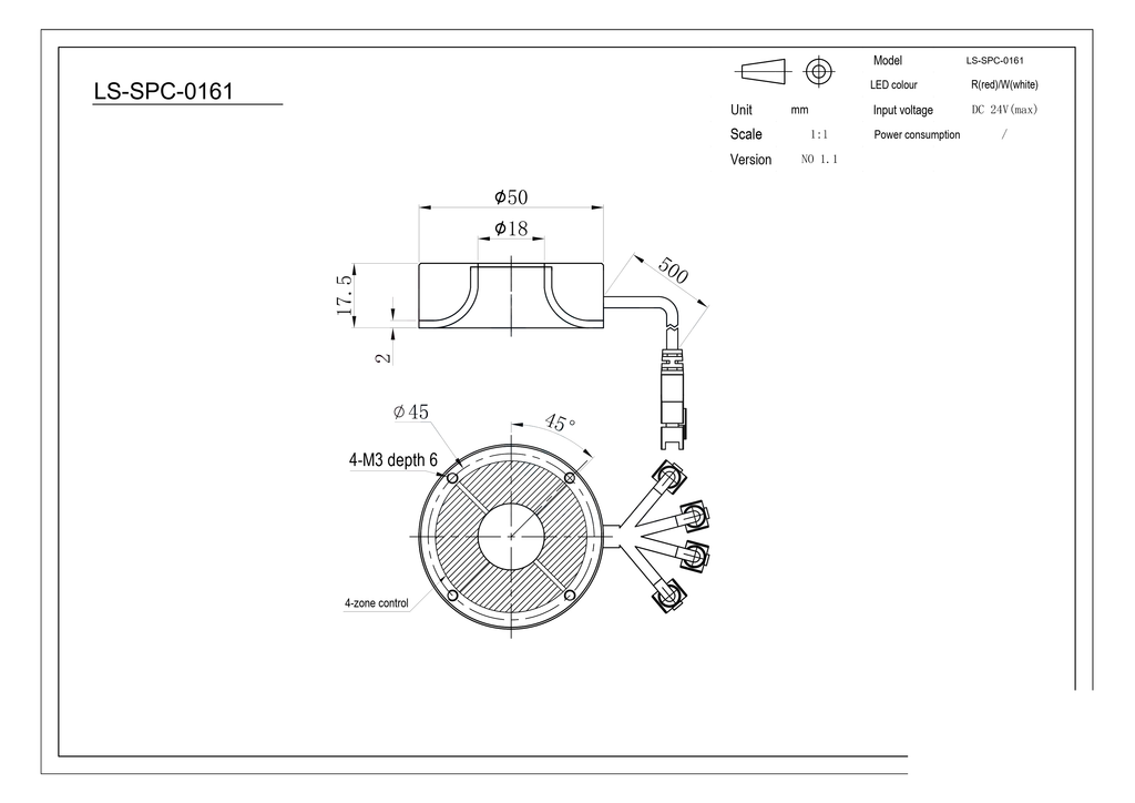 LS-SPC-0161 dimensions (mm)