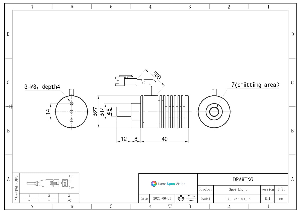 LS-SPT-0189 dimensions (mm)