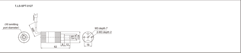LS-SPT-0127 dimensions (mm)