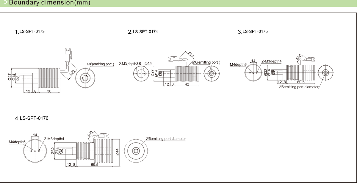 LS-SPT-0173 dimensions (mm)