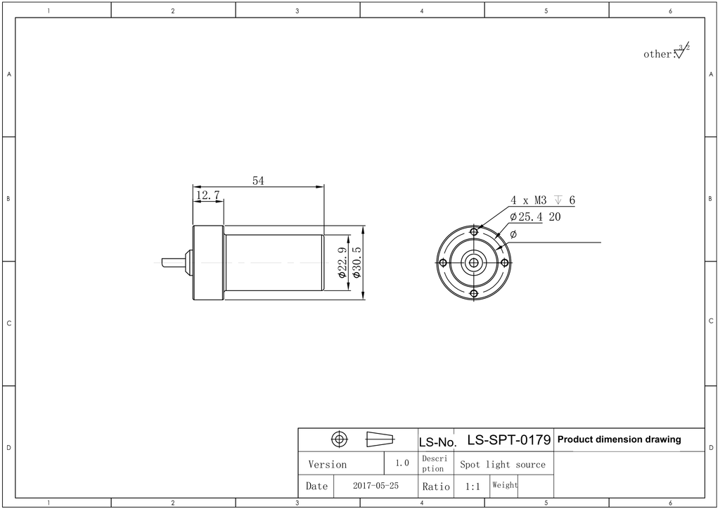 LS-SPT-0179 dimensions (mm)