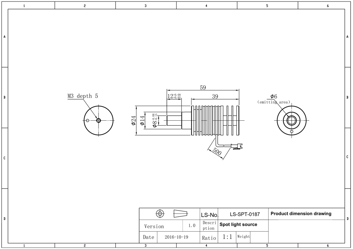 LS-SPT-0187 dimensions (mm)