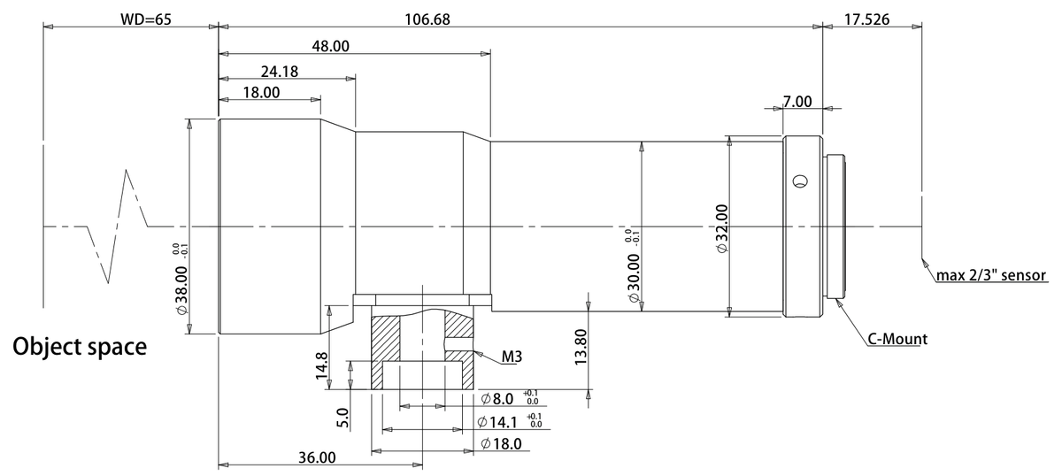 LS-TCL-2408 dimensions (mm)