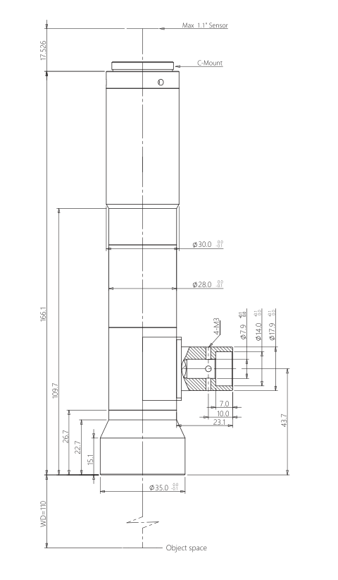 LS-TCL-2430 dimensions (mm)